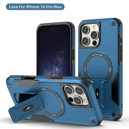 Shockproof Magnetic Phone Case with Stand for iPhone 151617 Pro Max Plus - ZOOMNSTORE