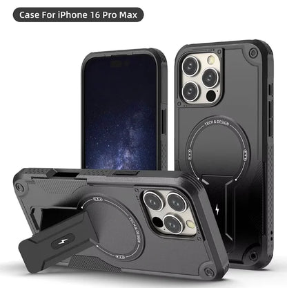 Shockproof Magnetic Phone Case with Stand for iPhone 151617 Pro Max Plus - ZOOMNSTORE