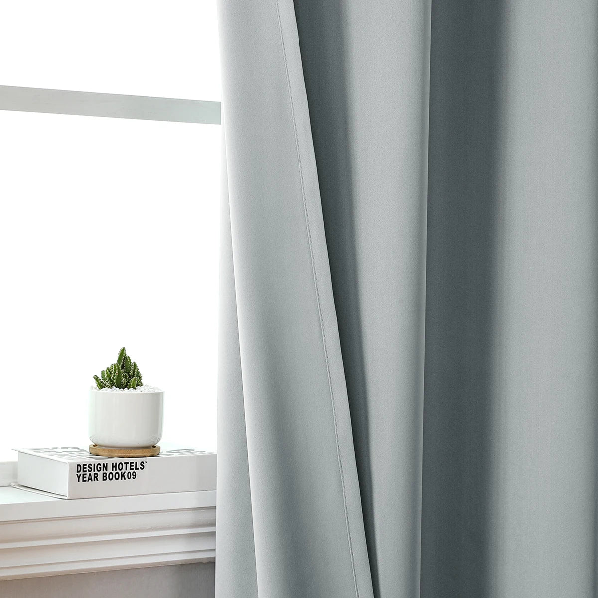 Solid Short Blackout Curtain - Small Kitchen  Bathroom Decor with UV Protection - ZOOMNSTORE