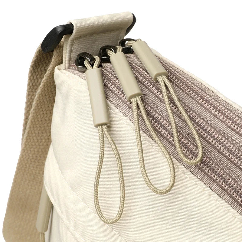 Shoulder Crossbody Bag - Women's Canvas Handbag With Multi-Pocket Purse & Zipper Closure - ZOOMNSTORE