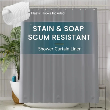 Lightweight Waterproof Shower Curtain Liner with Magnets  Rustproof Grommets - ZOOMNSTORE