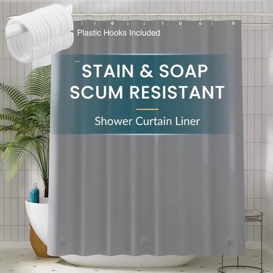 Lightweight Waterproof Shower Curtain Liner with Magnets  Rustproof Grommets - ZOOMNSTORE