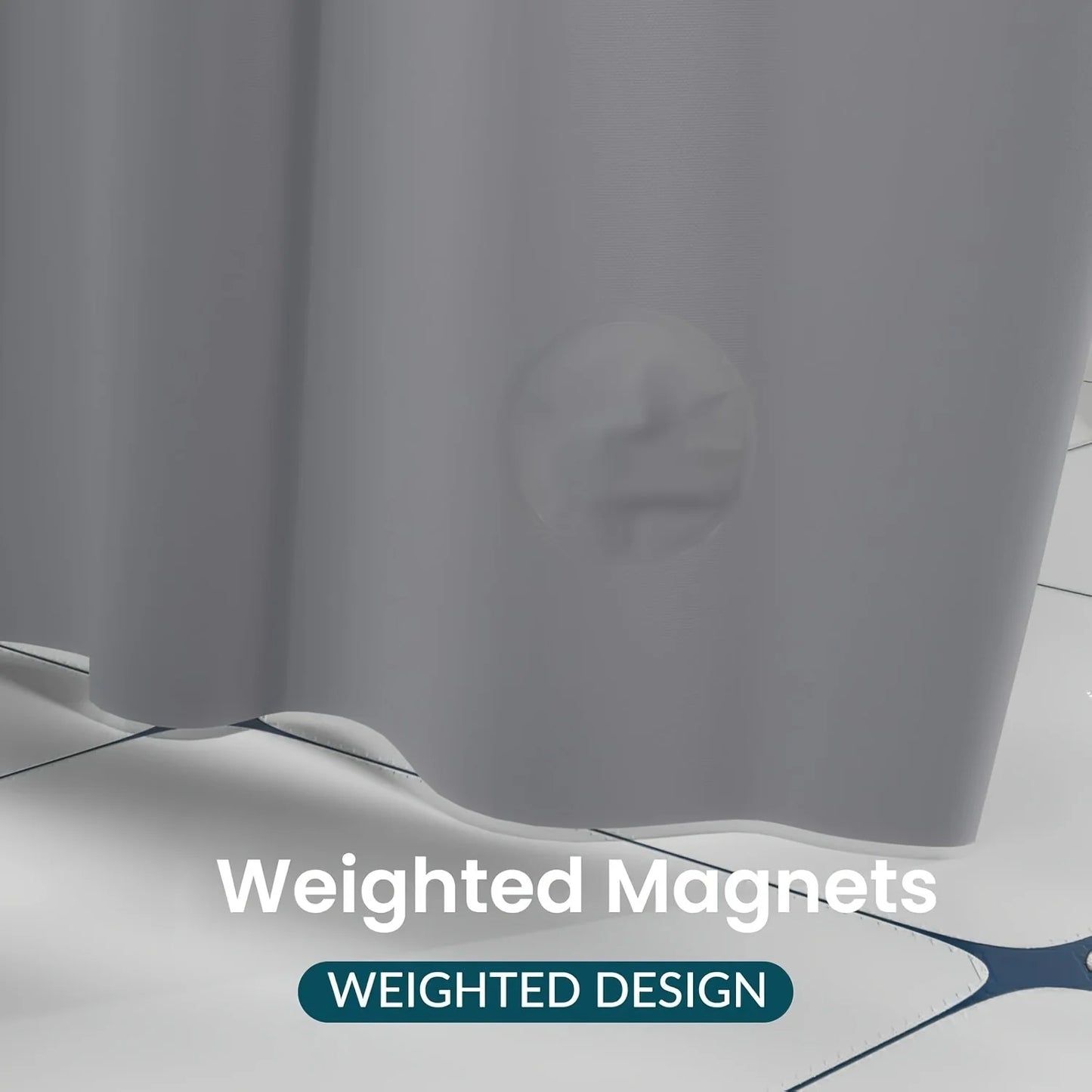 Lightweight Waterproof Shower Curtain Liner with Magnets  Rustproof Grommets - ZOOMNSTORE
