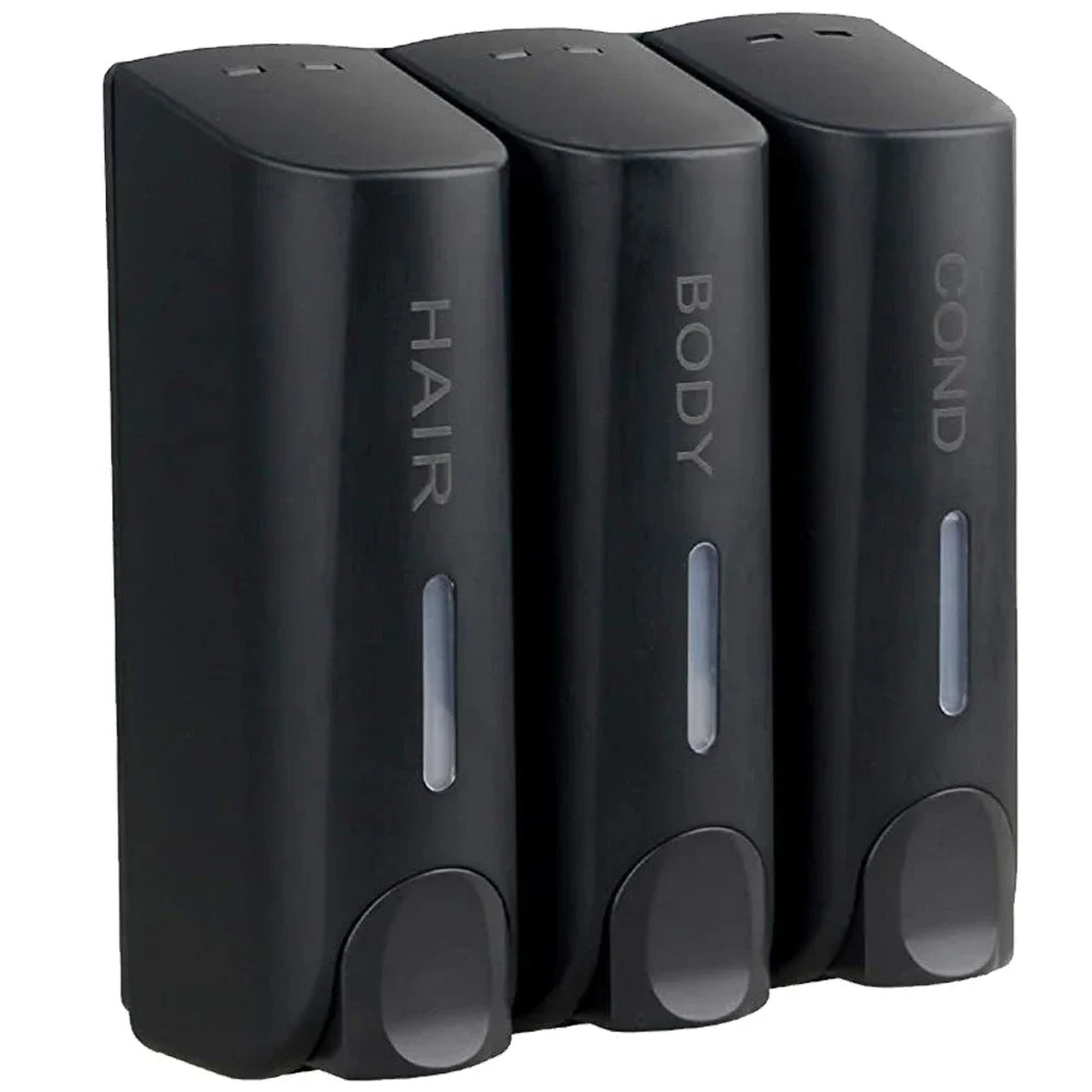 350ML Shower and Lotion Dispenser Waterproof Shampoo Shower Gel Container Wall Mount with Clear Window for Home Hotel Restaurant - ZOOMNSTORE