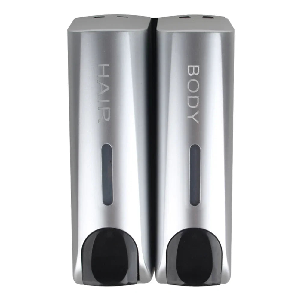 350ML Shower and Lotion Dispenser Waterproof Shampoo Shower Gel Container Wall Mount with Clear Window for Home Hotel Restaurant - ZOOMNSTORE