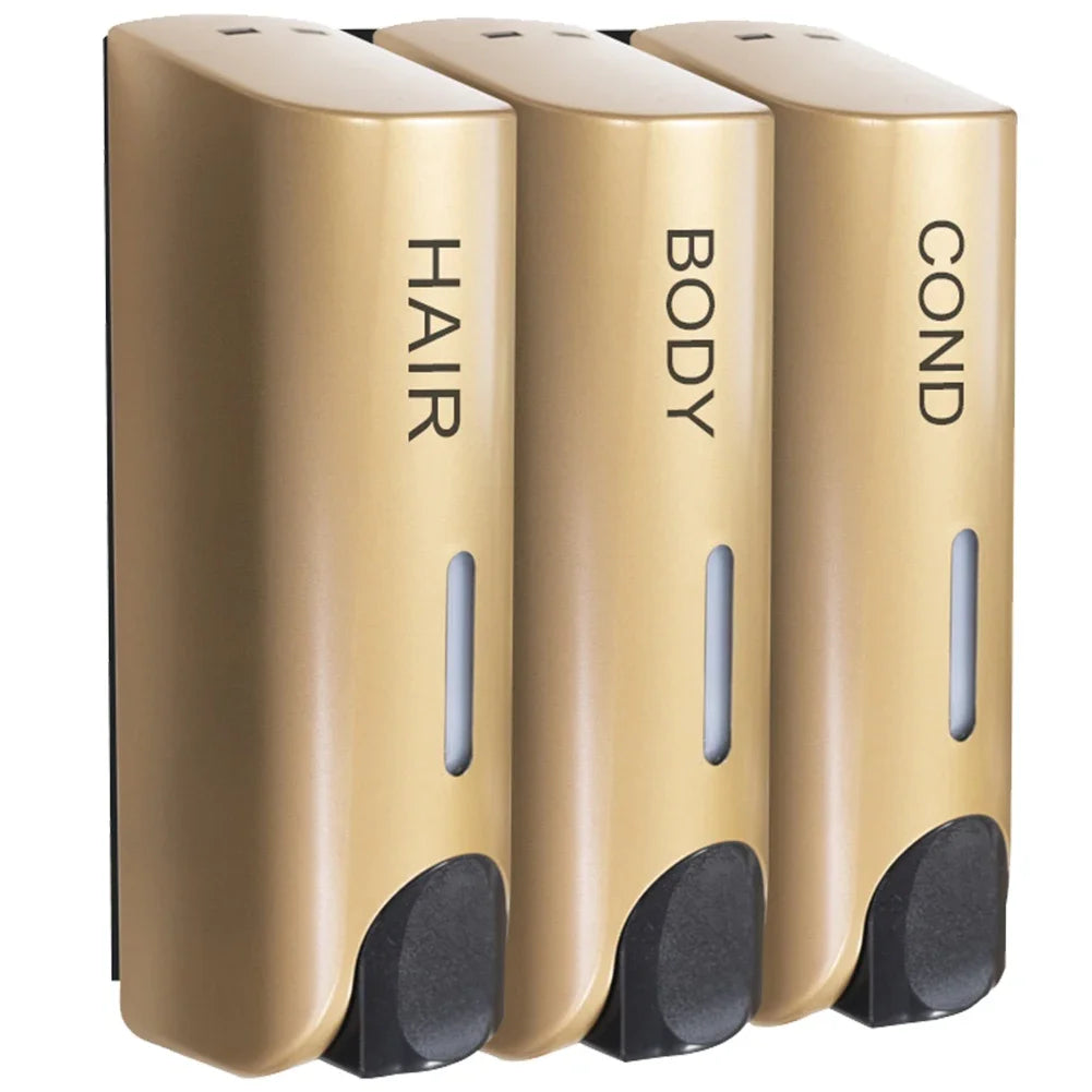 350ML Shower and Lotion Dispenser Waterproof Shampoo Shower Gel Container Wall Mount with Clear Window for Home Hotel Restaurant - ZOOMNSTORE