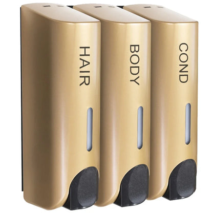 350ML Shower and Lotion Dispenser Waterproof Shampoo Shower Gel Container Wall Mount with Clear Window for Home Hotel Restaurant - ZOOMNSTORE