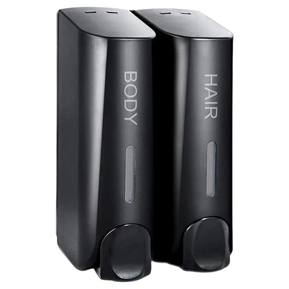 350ML Shower and Lotion Dispenser Waterproof Shampoo Shower Gel Container Wall Mount with Clear Window for Home Hotel Restaurant - ZOOMNSTORE