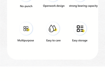 Black Shower Storage Rack - Wall-Mounted Bathroom Organizer Shelf with Hooks - ZOOMNSTORE