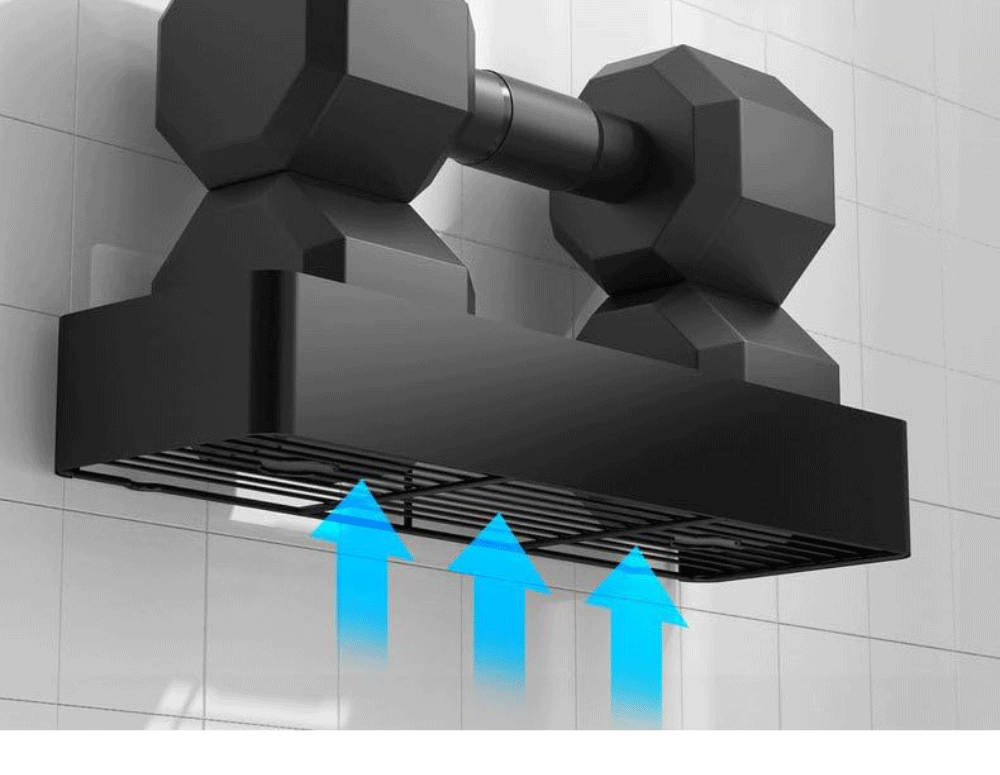 Black Shower Storage Rack - Wall-Mounted Bathroom Organizer Shelf with Hooks - ZOOMNSTORE