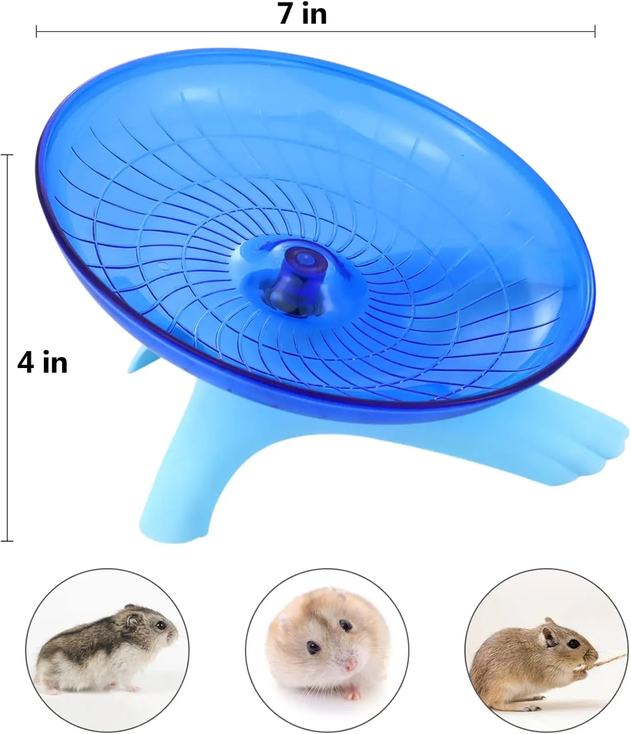 Silent Hamster Wheel | Non Slip Hamster Running Disc for Small Pets & Hermit Crabs - ZOOMNSTORE