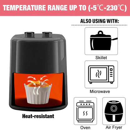 Silicone Air Fryer Mold | Eco Friendly Bakeware - Muffin Cup & Egg Tart Mold Set - ZOOMNSTORE