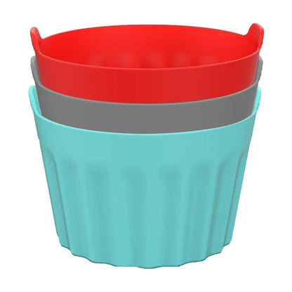 Silicone Air Fryer Mold | Eco Friendly Bakeware - Muffin Cup & Egg Tart Mold Set - ZOOMNSTORE