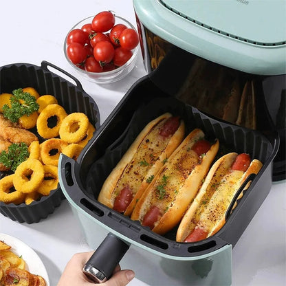Silicone Air Fryer Tray - Non-Stick Baking Molds & Grill Rack for COSORI 5.5L, 6L - ZOOMNSTORE