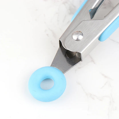 Silicone BBQ Grilling Tongs - Non-Stick Stainless Steel Kitchen Tools - ZOOMNSTORE