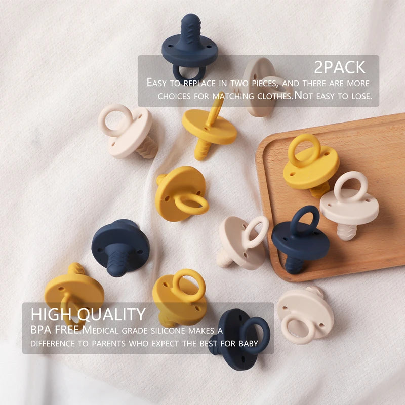Silicone Baby Pacifier – BPA Free Food Grade Chewable Nursing Teething Aid - ZOOMNSTORE