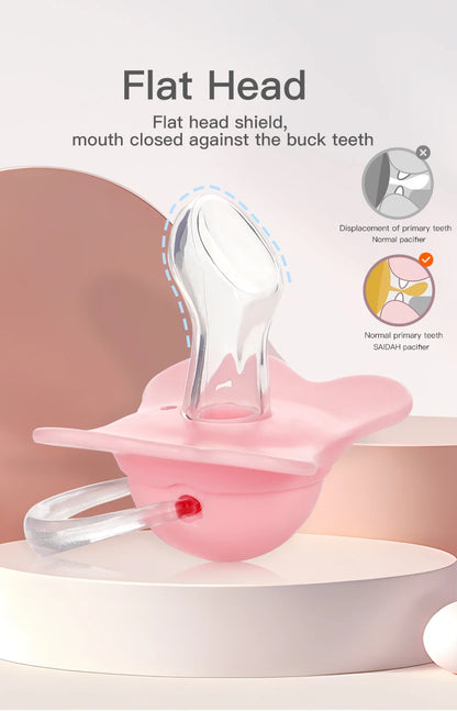 Silicone Baby Pacifier - Butterfly Thumb Shape Soothing Toddler Teether BPA Free - ZOOMNSTORE