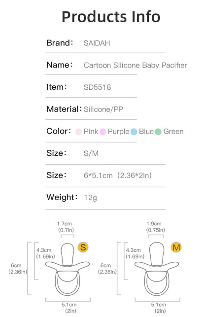 Silicone Baby Pacifier - Butterfly Thumb Shape Soothing Toddler Teether BPA Free - ZOOMNSTORE