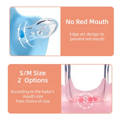 Silicone Baby Pacifier - Cartoon Pattern Thumb Shape Toddler Teething Soother - ZOOMNSTORE