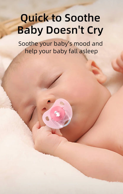 Silicone Baby Pacifier - Cartoon Pattern Thumb Shape Toddler Teething Soother - ZOOMNSTORE