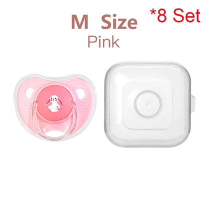 Silicone Baby Pacifier - Cartoon Pattern Thumb Shape Toddler Teething Soother - ZOOMNSTORE