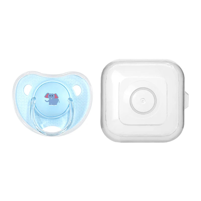 Silicone Baby Pacifier - Cartoon Pattern Thumb Shape Toddler Teething Soother - ZOOMNSTORE