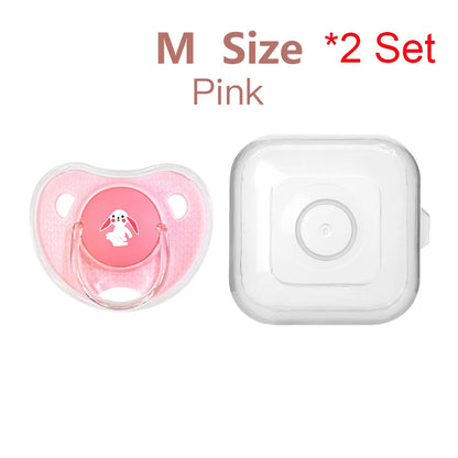 Silicone Baby Pacifier - Cartoon Pattern Thumb Shape Toddler Teething Soother - ZOOMNSTORE