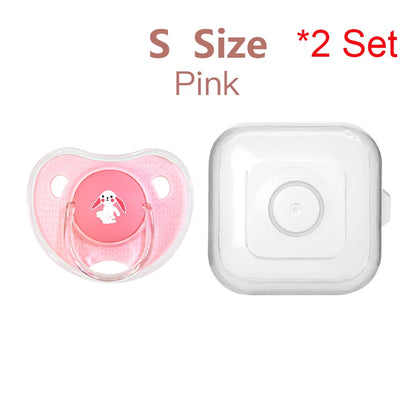 Silicone Baby Pacifier - Cartoon Pattern Thumb Shape Toddler Teething Soother - ZOOMNSTORE