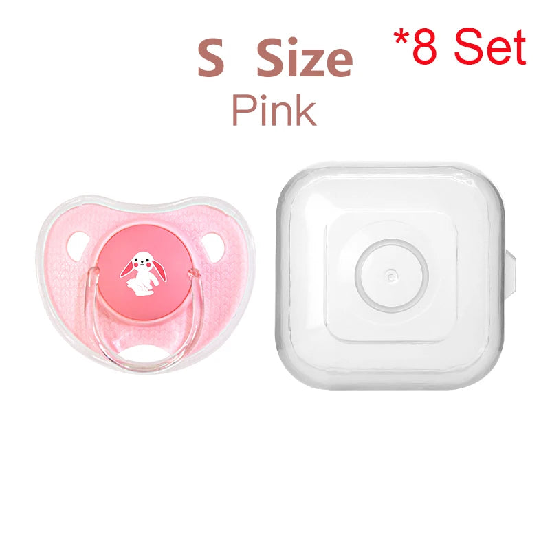 Silicone Baby Pacifier - Cartoon Pattern Thumb Shape Toddler Teething Soother - ZOOMNSTORE
