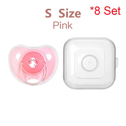 Silicone Baby Pacifier - Cartoon Pattern Thumb Shape Toddler Teething Soother - ZOOMNSTORE