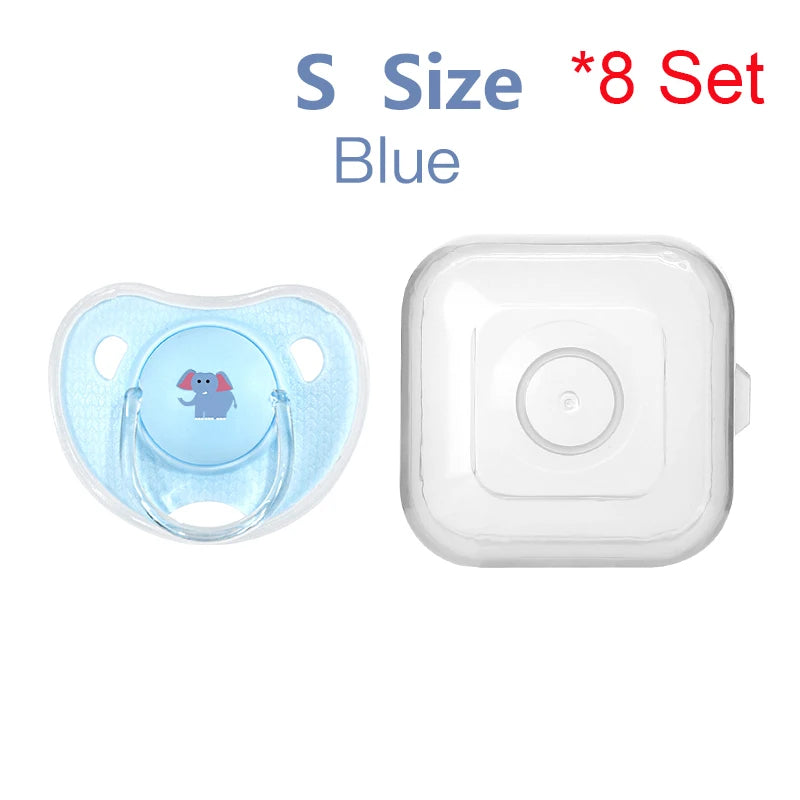 Silicone Baby Pacifier - Cartoon Pattern Thumb Shape Toddler Teething Soother - ZOOMNSTORE