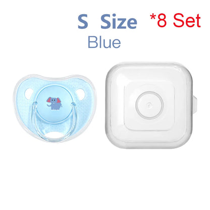 Silicone Baby Pacifier - Cartoon Pattern Thumb Shape Toddler Teething Soother - ZOOMNSTORE