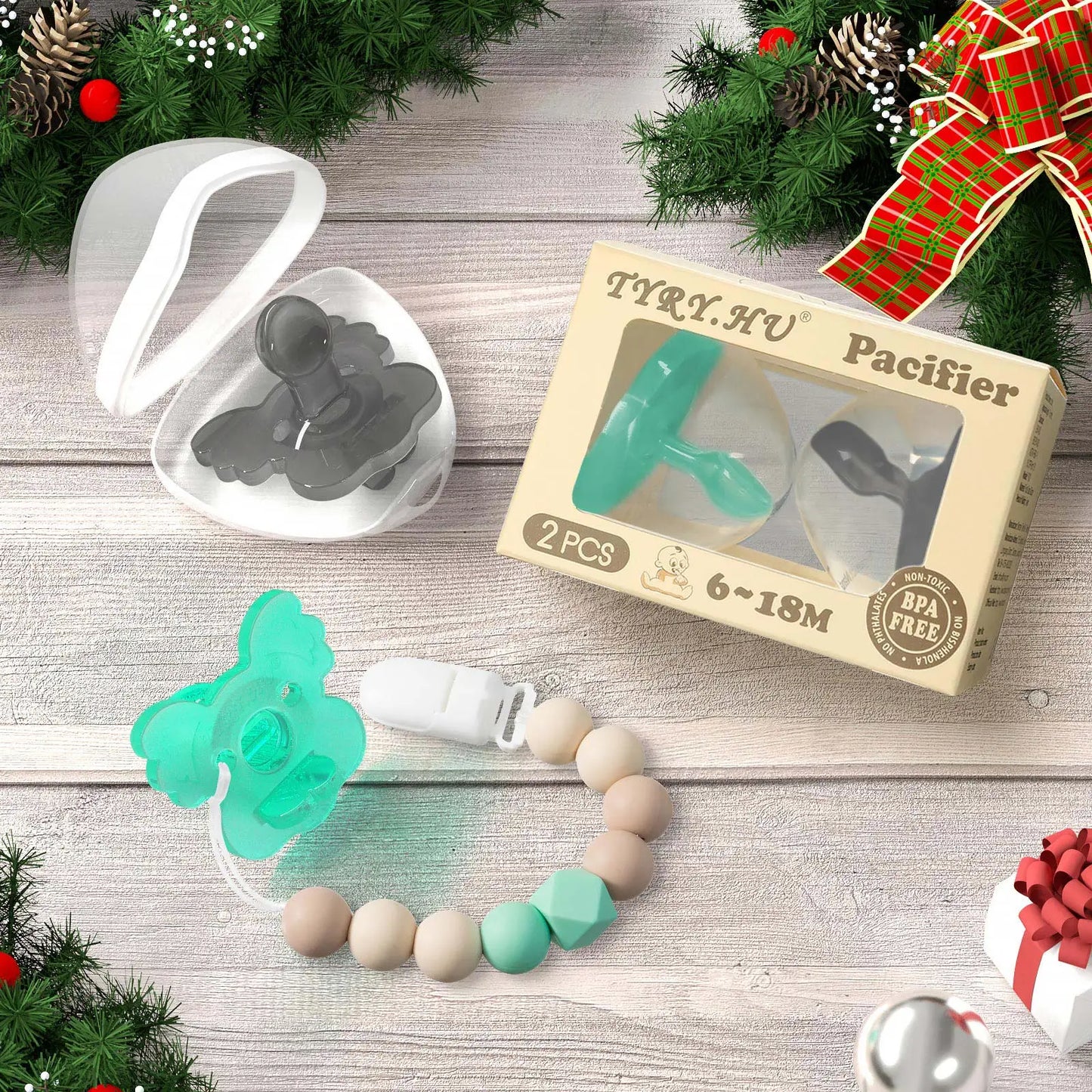Silicone Baby Pacifier - TYRY.HU Koala Soother, BPA Free Food Grade Silicone Nipple - ZOOMNSTORE