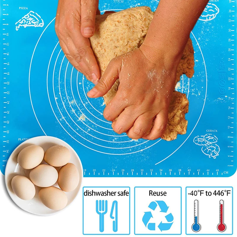 Silicone Baking Mat | Kneading Dough Pastry Liner - Extra Large Nonstick Oven Safe Pad - ZOOMNSTORE
