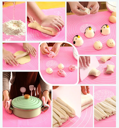 Silicone Baking Mat | Kneading Dough Pastry Liner - Extra Large Nonstick Oven Safe Pad - ZOOMNSTORE