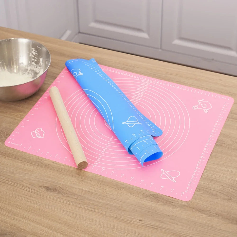 Silicone Baking Mat - Non Stick Dough Rolling Mat With Scale, Eco Friendly Kitchen Tools - ZOOMNSTORE