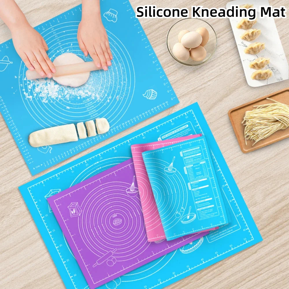 Silicone Baking Mat - Non Stick Dough Rolling Mat With Scale, Eco Friendly Kitchen Tools - ZOOMNSTORE