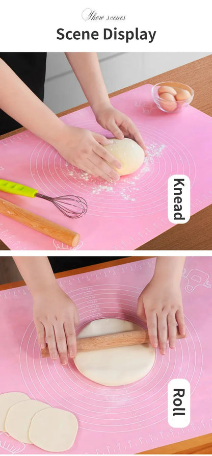 Silicone Baking Mat - Non Stick Dough Rolling Mat With Scale, Eco Friendly Kitchen Tools - ZOOMNSTORE