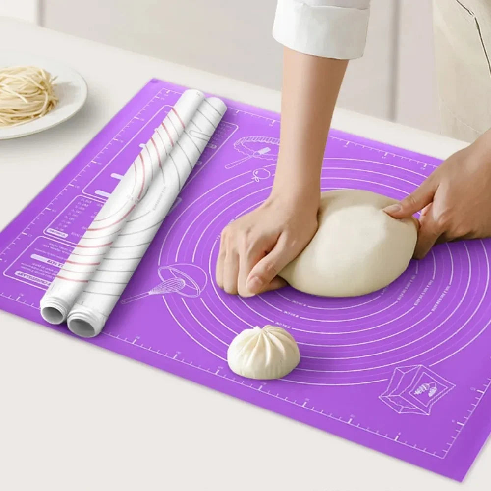 Silicone Baking Mat - Non Stick Dough Rolling Mat With Scale, Eco Friendly Kitchen Tools - ZOOMNSTORE