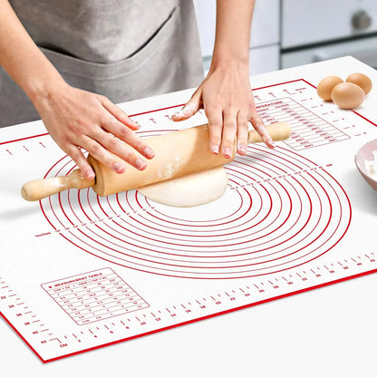 Silicone Baking Mat - Oversize Non Stick Pastry Rolling Mat For Pizza Dough - ZOOMNSTORE