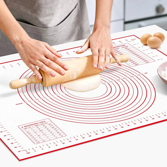 Silicone Baking Mat - Oversize Non Stick Pastry Rolling Mat For Pizza Dough - ZOOMNSTORE