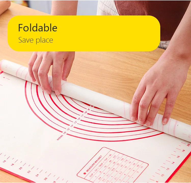 Silicone Baking Mat - Oversize Non Stick Pastry Rolling Mat For Pizza Dough - ZOOMNSTORE