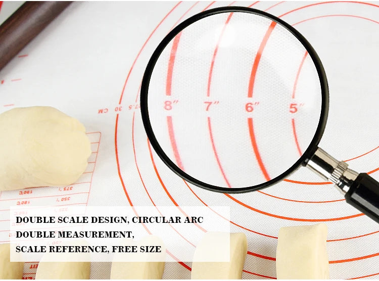 Silicone Baking Mat - Oversize Non Stick Pastry Rolling Mat For Pizza Dough - ZOOMNSTORE