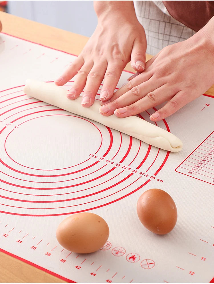 Silicone Baking Mat - Oversize Non Stick Pastry Rolling Mat For Pizza Dough - ZOOMNSTORE