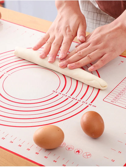 Silicone Baking Mat - Oversize Non Stick Pastry Rolling Mat For Pizza Dough - ZOOMNSTORE