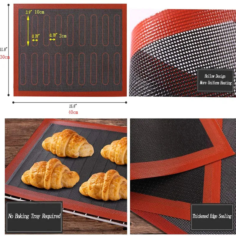 Silicone Baking Mat - Perforated Non Stick Oven Liner for Cookies & Bread - ZOOMNSTORE