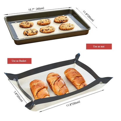 Silicone Baking Mats - Leak-Proof Heat Resistant Mats With Corner Snap Buttons - ZOOMNSTORE