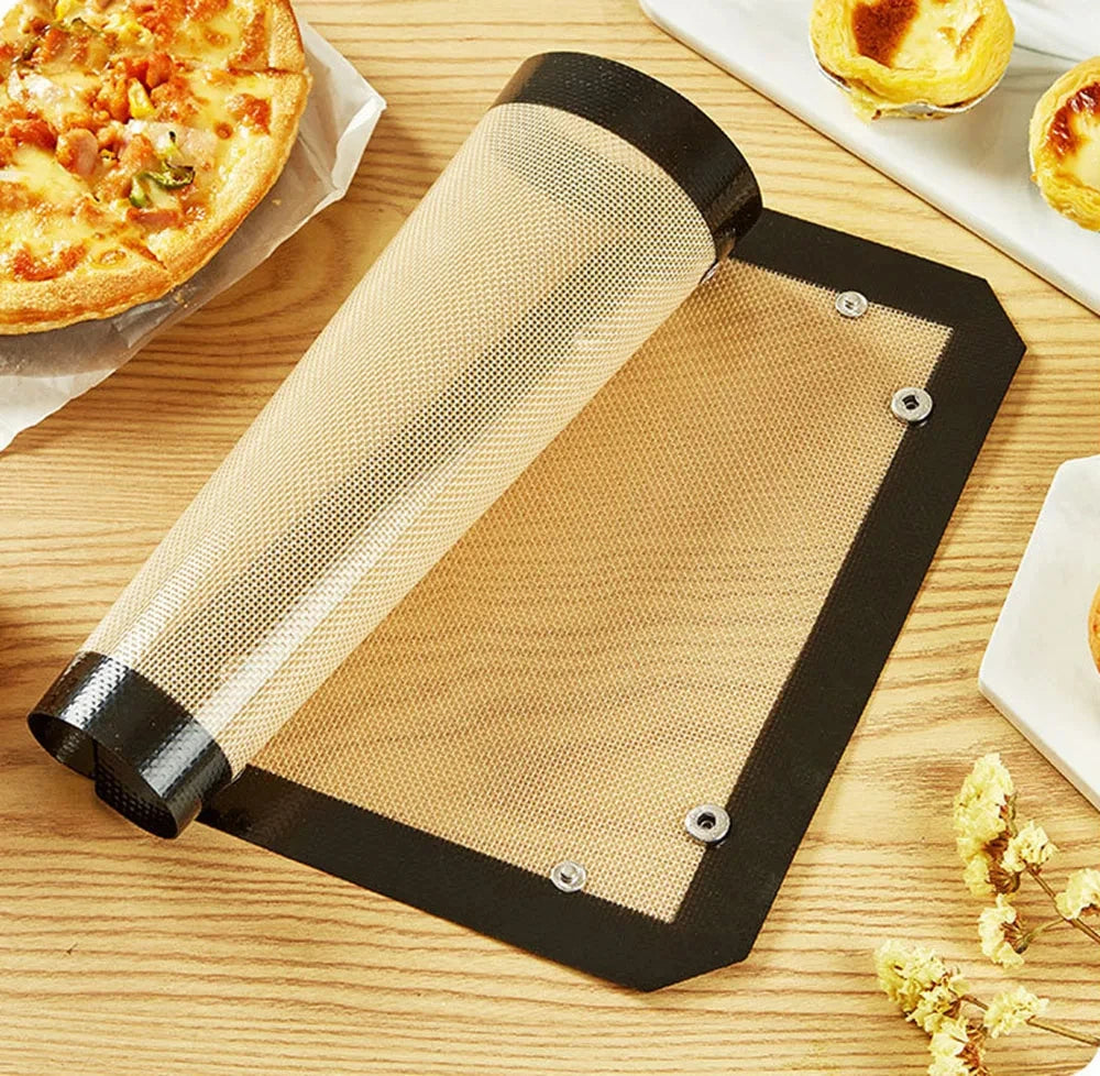 Silicone Baking Mats - Leak-Proof Heat Resistant Mats With Corner Snap Buttons - ZOOMNSTORE