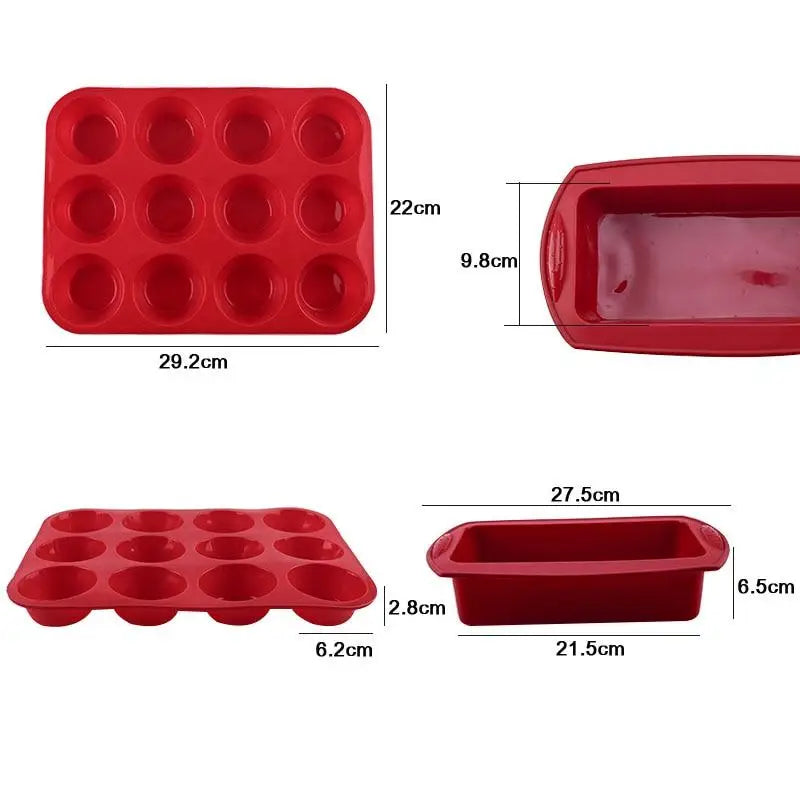 Silicone Baking Pan - Flexible Food Grade Silicone Pastry Mold & Round Cake Mold - ZOOMNSTORE