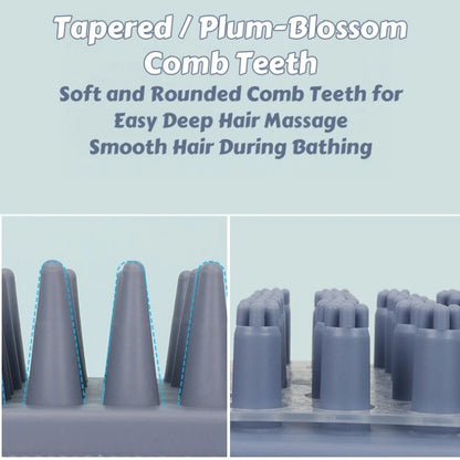 Silicone Bath Brush – 3-Head Pet Grooming Tool for Fur Removal & Wet Hair Collection - ZOOMNSTORE